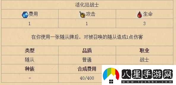 如何評(píng)價(jià)爐石傳說中的活化狂戰(zhàn)士