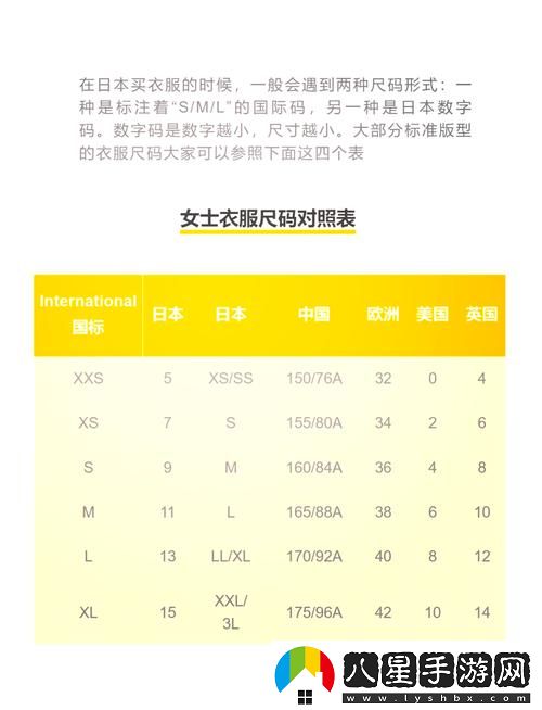 如何正確選擇歐美尺碼、日本尺碼與專(zhuān)線(xiàn)美國的服裝尺寸